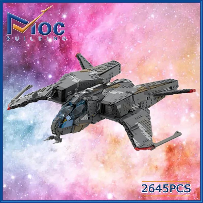 

MOC-113929 Building Block Space Ship Science Fiction Aircraft Technology Bricks DIY Assembled Model Toy Holiday Gifts