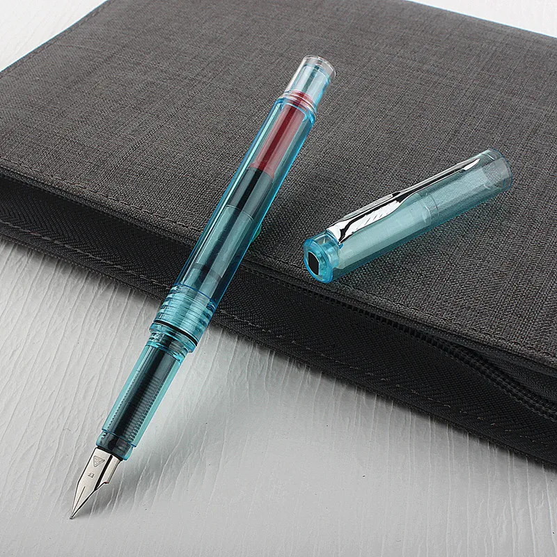 High Quality Brand Fashion Color EF Nib BLUE Purple Fountain Pen Stationery Office School Supplies