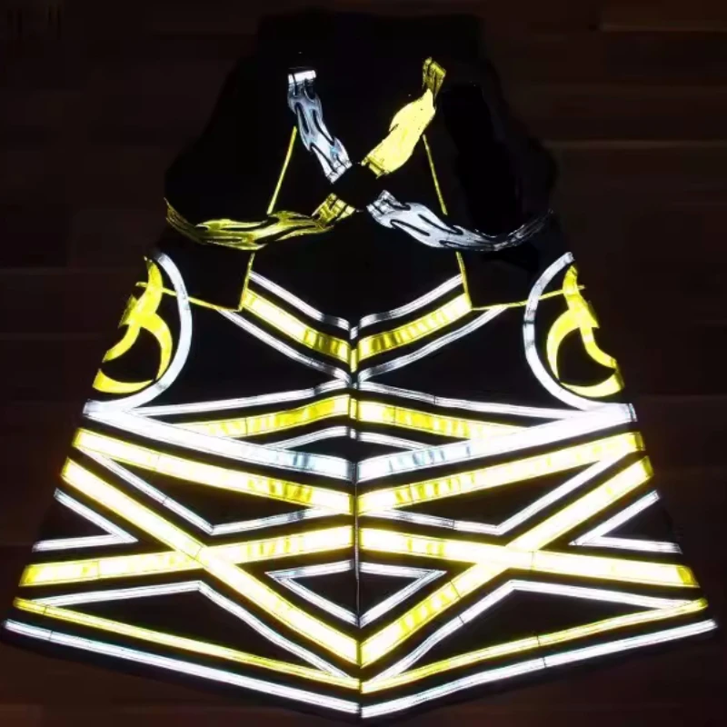 Unisex Cool Reflective Strip Night Vision Pants Shuffle Ghost Dancing Pants Luminous Trousers Melbourne Shuffle Phat Pants