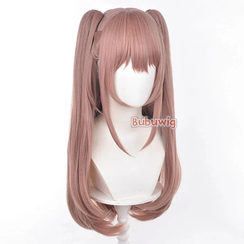 Cabelo sintético Cosplay Perucas, Tachibana, Mikari, Seção 2.5 Dimensional, 70cm de comprimento, Rosa, Marrom, Rabo de cavalo, Resistente ao calor