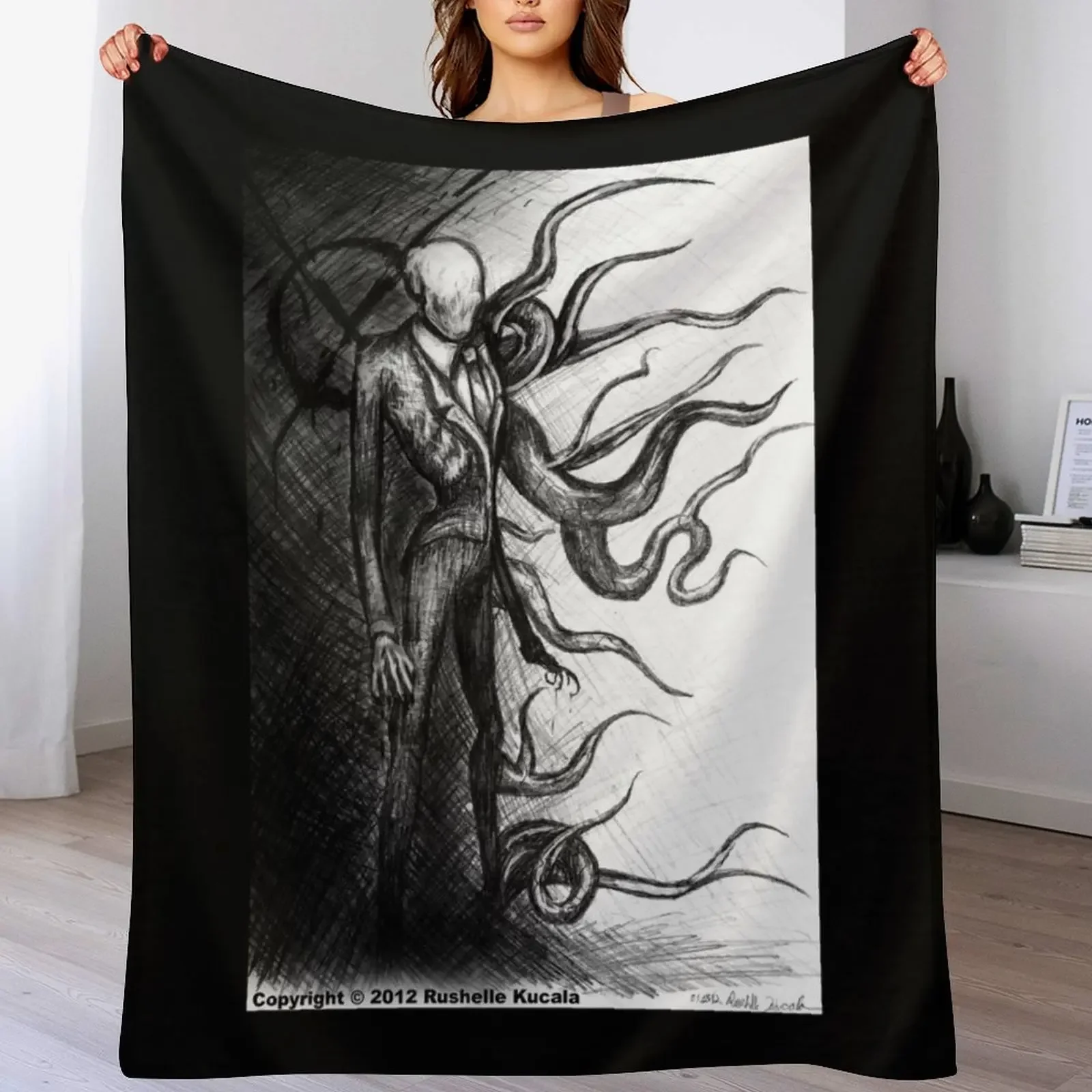 

Slender Man Throw Blanket Beautifuls Soft Beds Luxury Hair Blankets