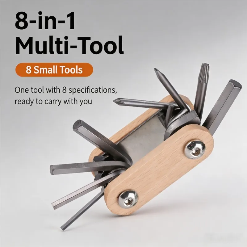 Fahrrad-Multitool Klappbarer Inbusschlüssel-Set Fahrrad-Reparaturwerkzeug-Kit Tragbares Inbusschlüssel-Werkzeug für MTB Rennrad Fahrradzubehör