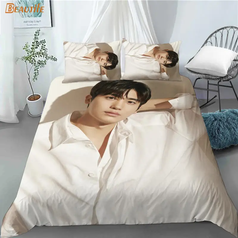 Custom Park Hyung Sik Idol KPOP 3 Pcs Duvet Cover Set Fashion Bedding Sets Comforter Duvet Cover Pillowcase Home Textiles