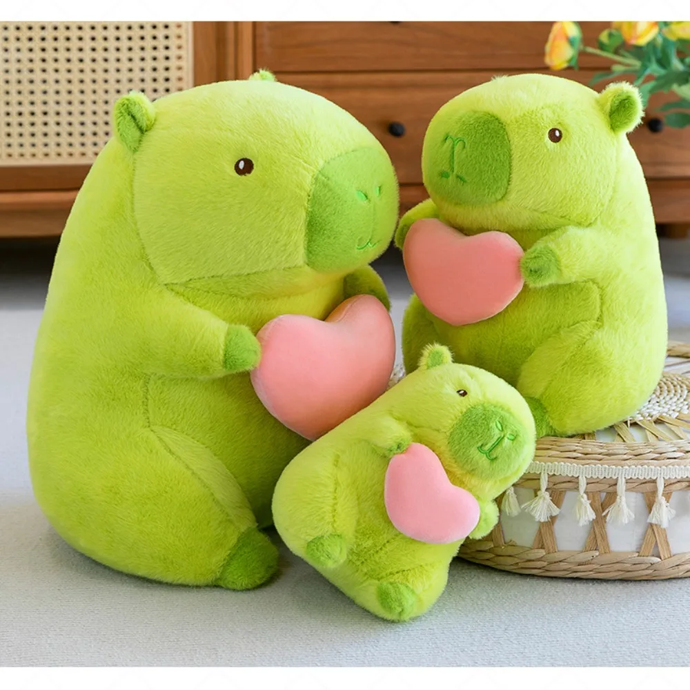 

PP Cotton Green Capybara Plush Toy Fluffy Soft Love Capybara Doll Cartoon Simulation Capibara Anime Fluffty Toy Home Decor