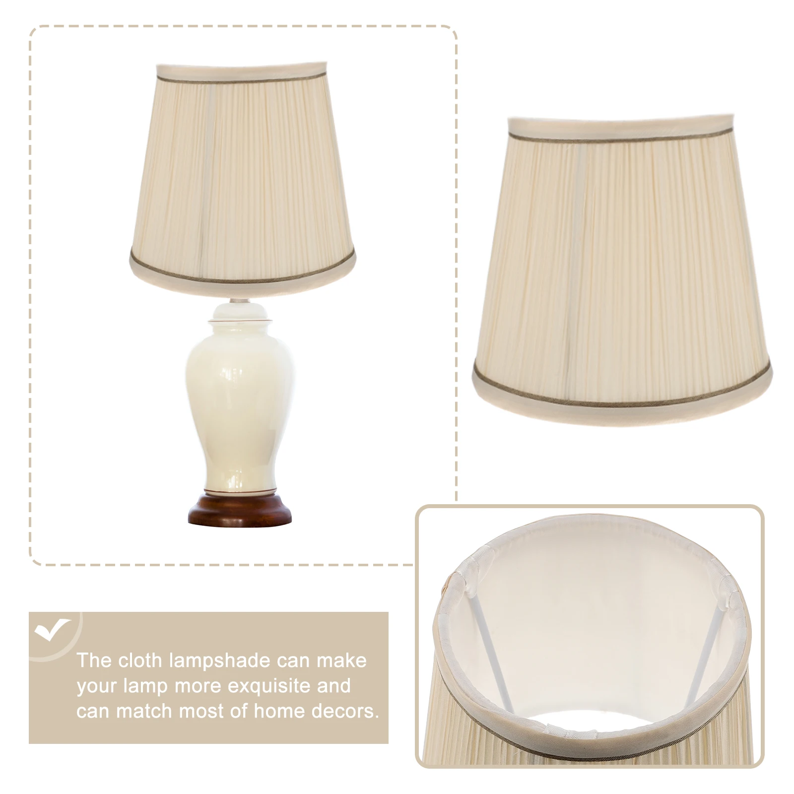 

Lamp Shade Fabric Lampshade Chandelier for Ceiling Light Screw Decorative Shades