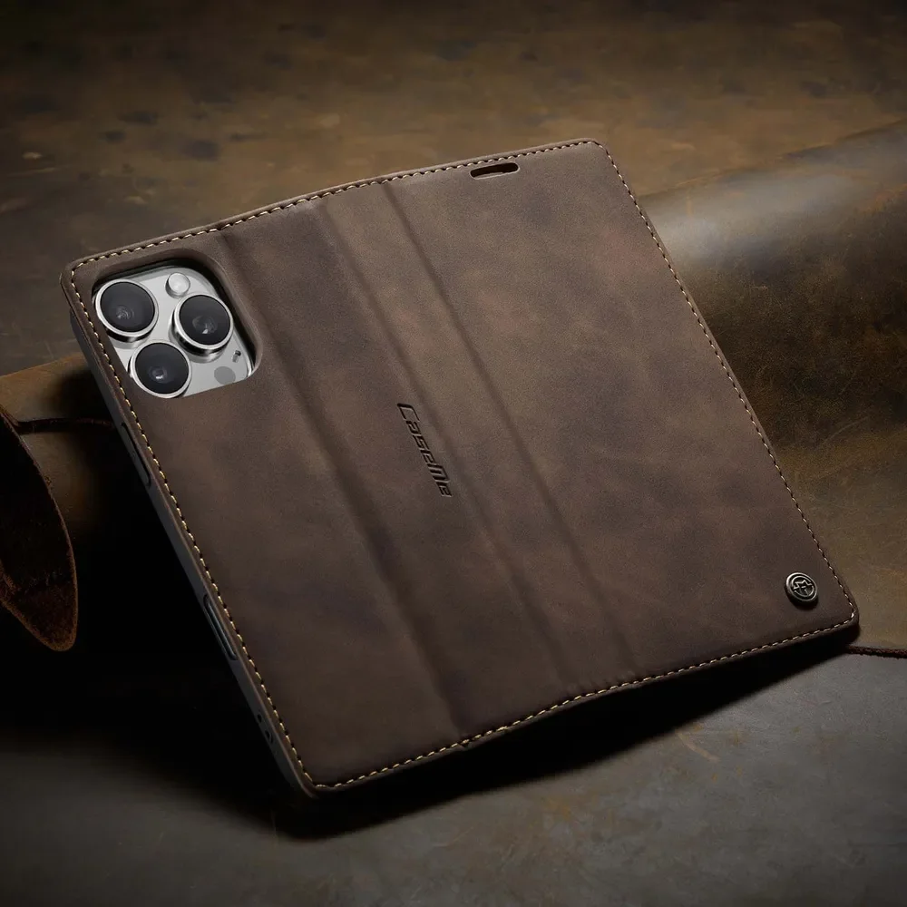 

Flip Leather Phone Case for Apple iPhone16Promax Stand Business Holder Wallet Card Cover funda