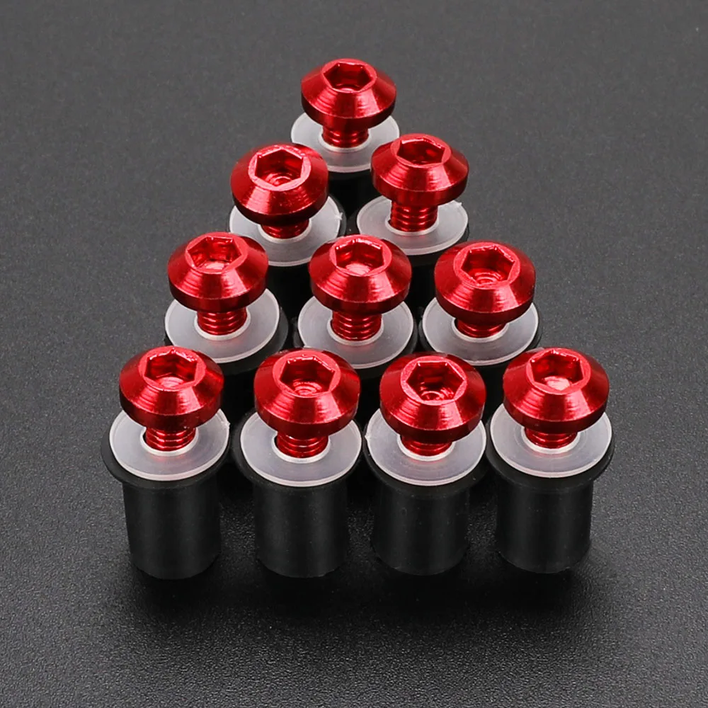 For honda XLV 600 650 700 TRANSALP XL600V XL650V XL700V 10PCS Motorcycle 5mm Windscreen Windshield Bolts Screw Fastener Nuts