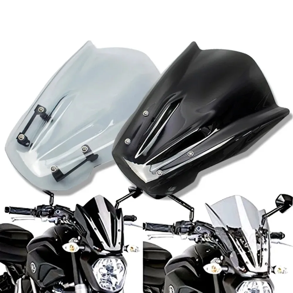 

For YAMAHA MT07 FZ07 2013 2014 2015 2016 2017 2018 2019 2020 Motorcycle Windshield FZ-07 MT 07 Parabris FZ 07 Windscreen