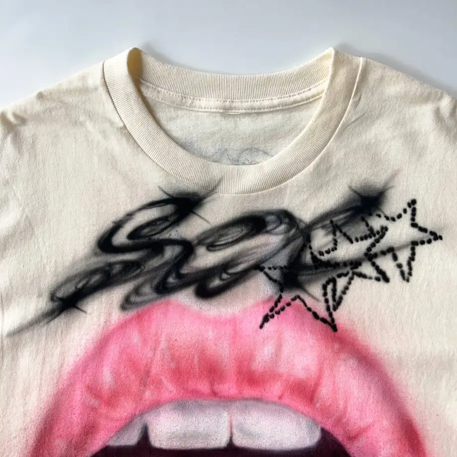 Camiseta de lengua Sexy Y2K Hip Hop para mujer, Camiseta estampada de gran tamaño, camiseta de manga corta para mujer, camisa informal gótica Harajuku de calle