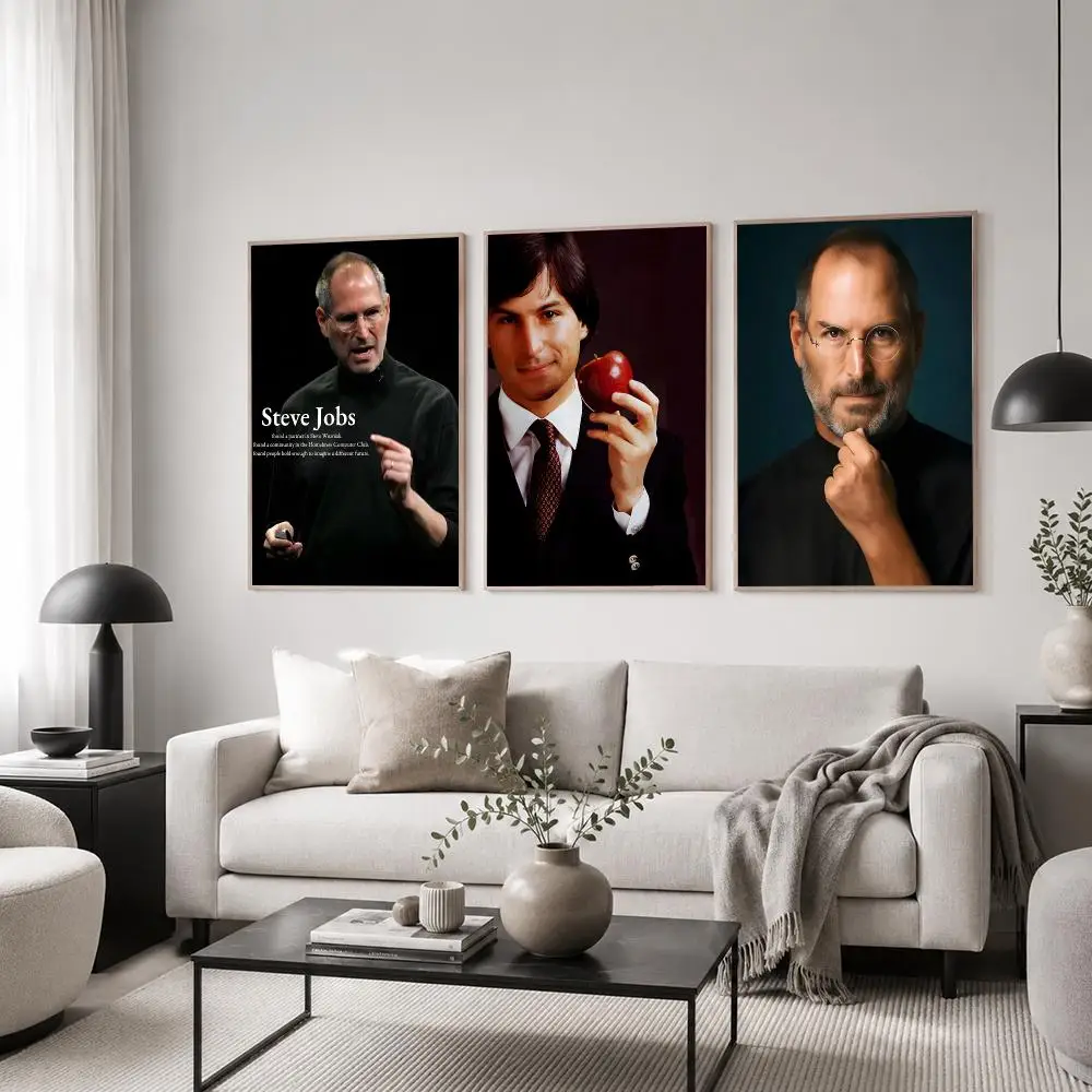 Businessperson Steve Jobs Poster Poster Stickers Painting Mural HD Wall Decals for Bedroom Living Room Home Self-Adhesive
