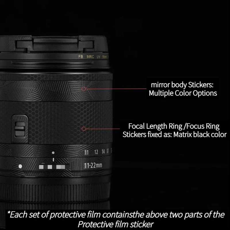 For Canon EF-M 11-22mm F4-5.6 IS STM Anti-Scratch Camera Lens Sticker Coat Wrap Protective Film Body Protector Skin Cover