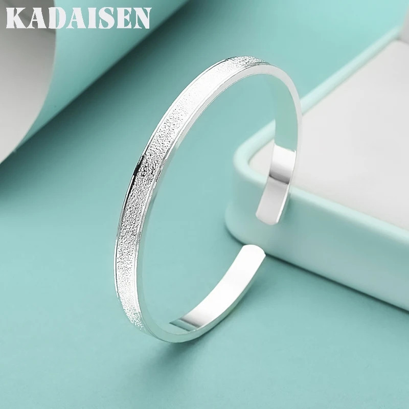 

Original Designer 925 Sterling Silver Frosted Star River Bracelets Bangle For Women Jewelry Fashion Party Wedding Holiday Gifts