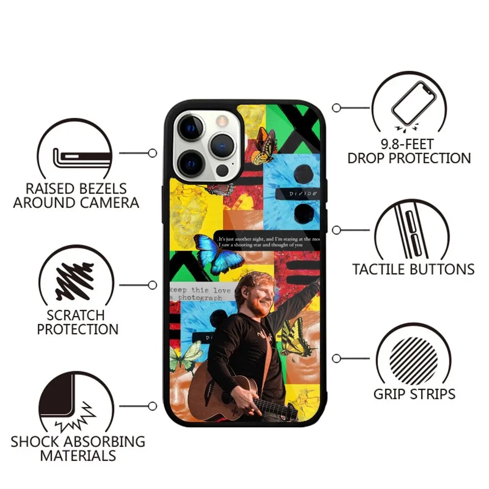 E-Ed Sheeran UK Singer  Phone Case Strong Magnetic For IPhone 15,14,13,Pro,Max,Plus,11,12,Mini For Magsafe Wireless Charging