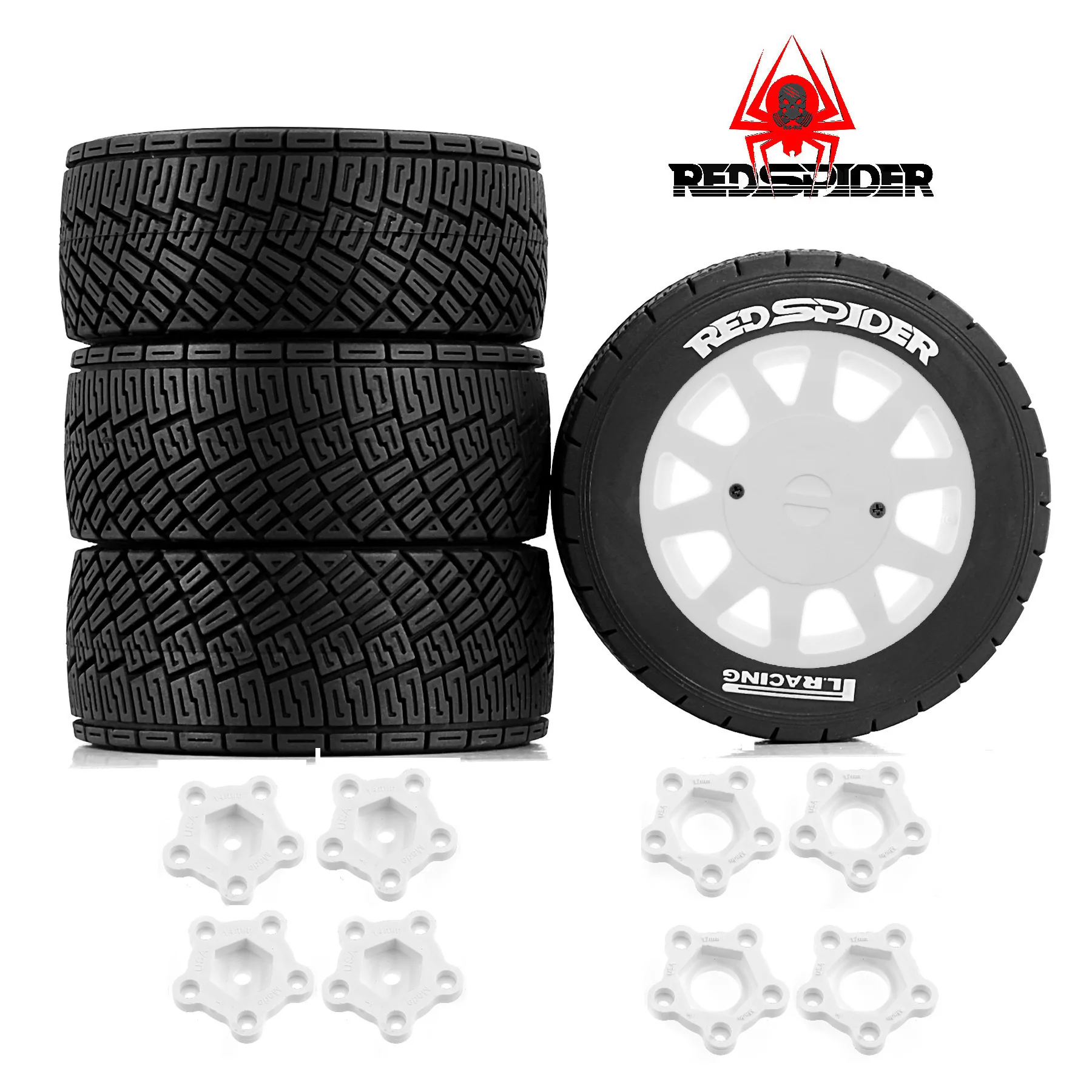 4 قطعة/المجموعة 100 مللي متر الإطارات 14/17 مللي متر الإطارات محور عجلات ل TRAXXAS KM FS KKPIT ARRMA كيوشو ZD 1/7 1/8 1/10 RC رالي سيارة #4