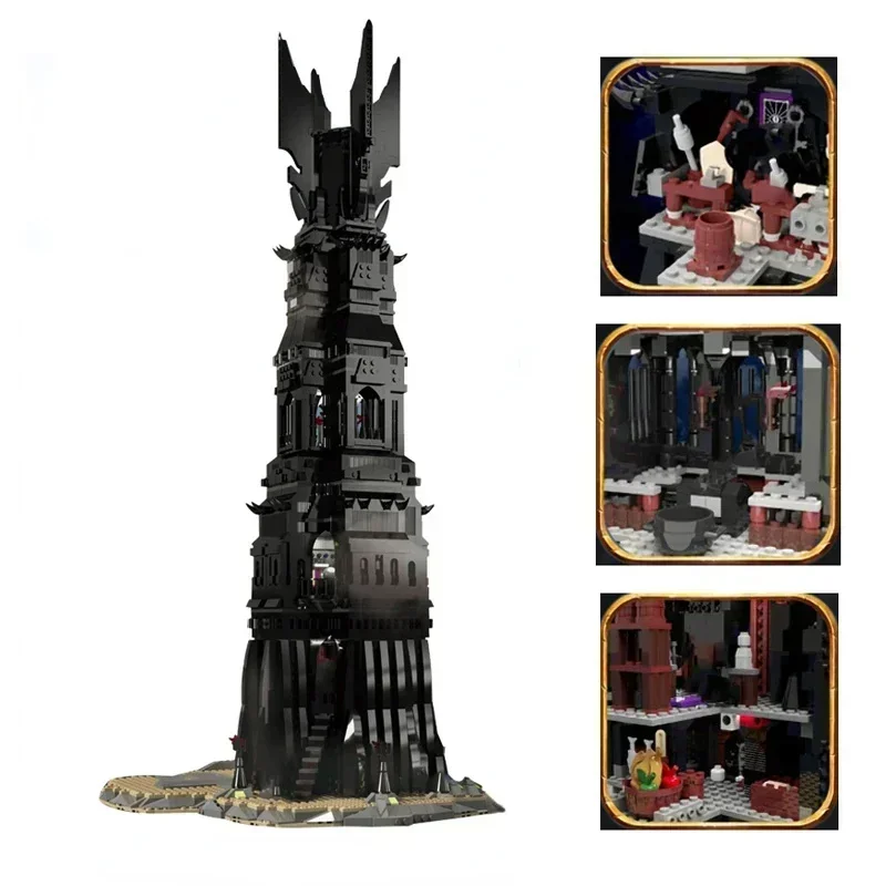 5471Pcs 2024 New 10333 Black Tower Dark Model Building Blocks Kit Bricks MOC Toy for Boys Adult Birthday Gifts