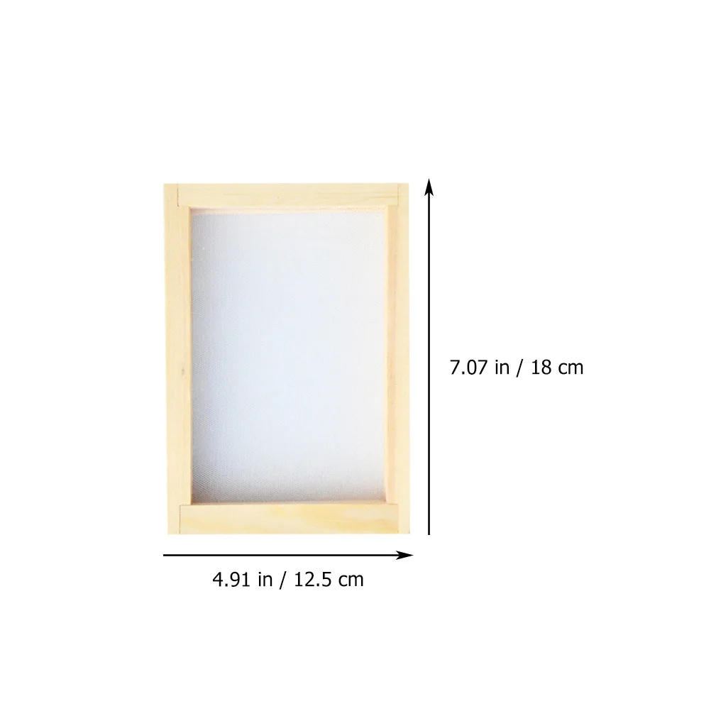 

3Pcs Paper Making Frame for Kids Safe Recyclable Crafting Mould with Fine Mesh DIY Handicraft Wooden Frame Screen Kit
