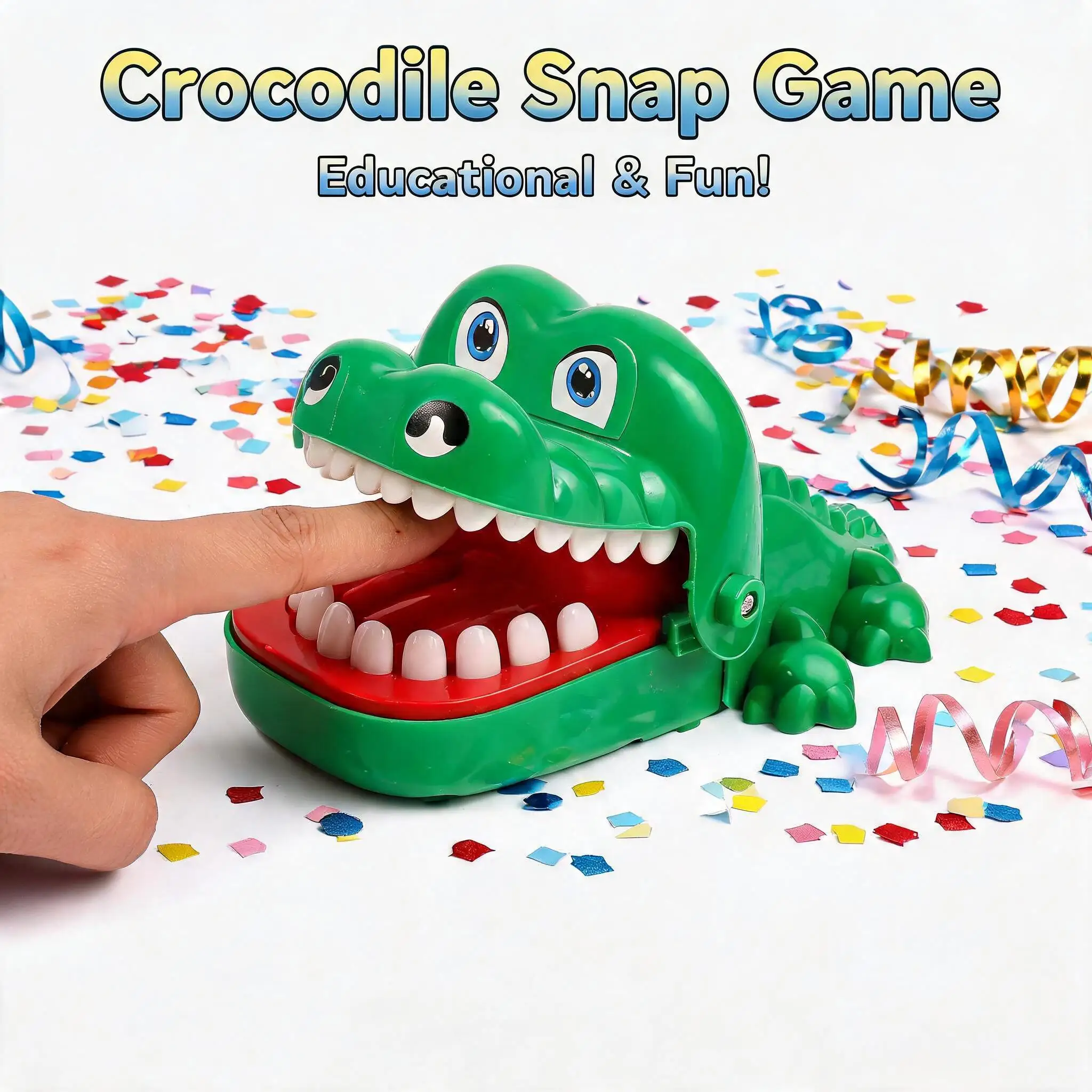 Juego de Dentista de Cocodrilo con Dientes de Caimán, Juego de Fiesta Divertido de Broma, Juguete Antiestrés para Niños, Regalo y Recuerdo de Fiesta
