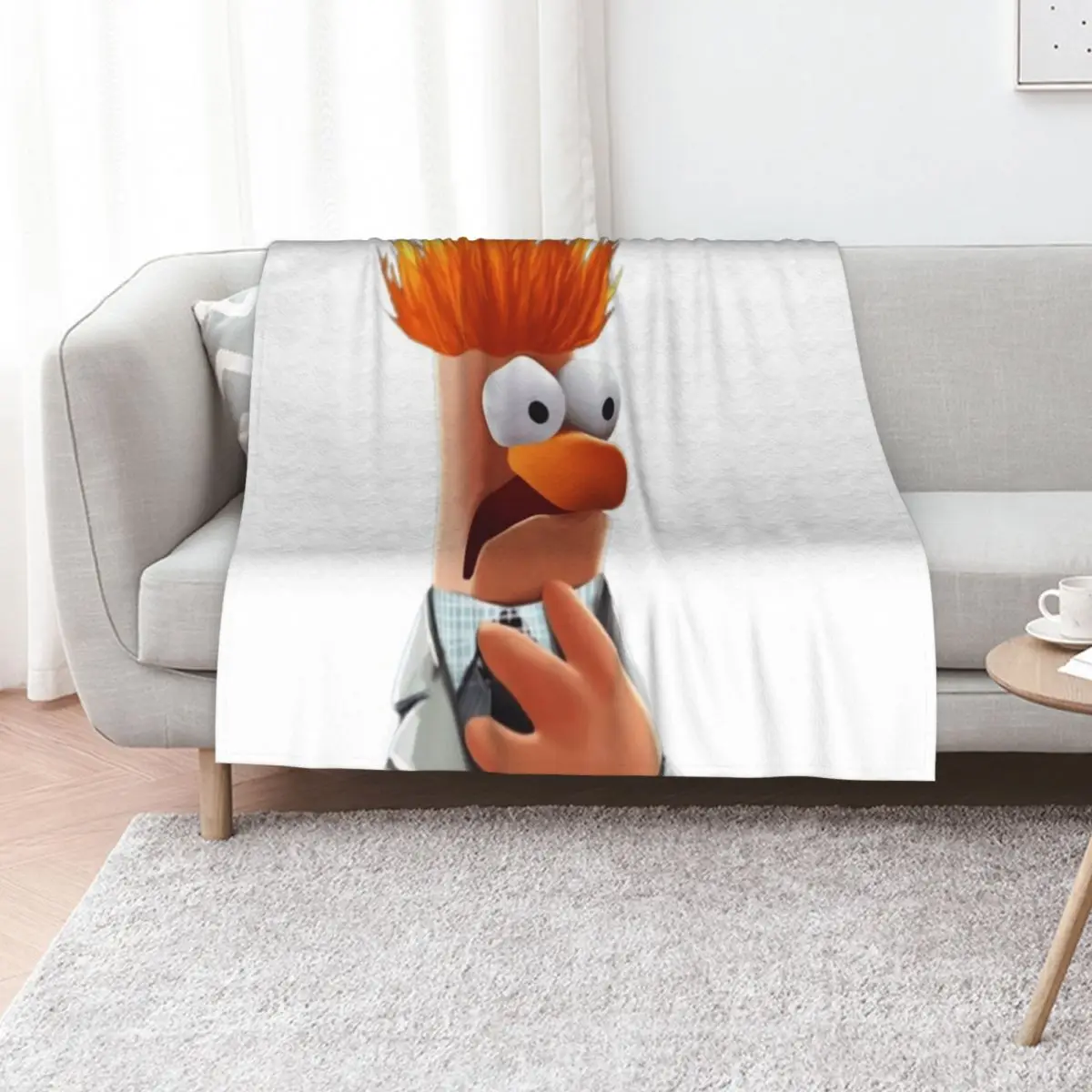 beaker Throw Blanket Thins cosplay anime Cute Plaid halloween Moving funny gift Blankets