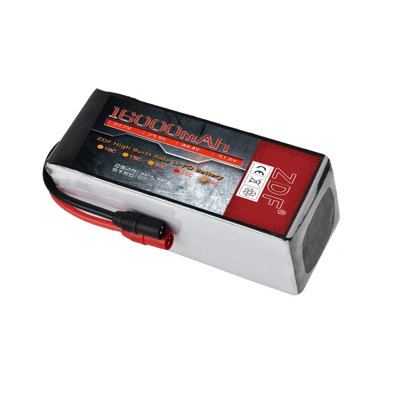 ZDF 16000 MAH 22000 MAHBatterie 22,2 V 25,9 V 44,4 V 51,8 V 6S 7S 12S 14S 25C Batterie Landwirtschaftliche Pflanzenschutz UAV-Rahmenbatterie