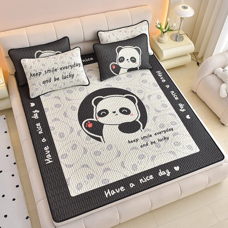 

Cartoon Summer Ice Cold Latex Mat Kit Air Conditioner Soft Bedding Set with Bed Sheet and Pillowcase Mattress Cover Bedspread