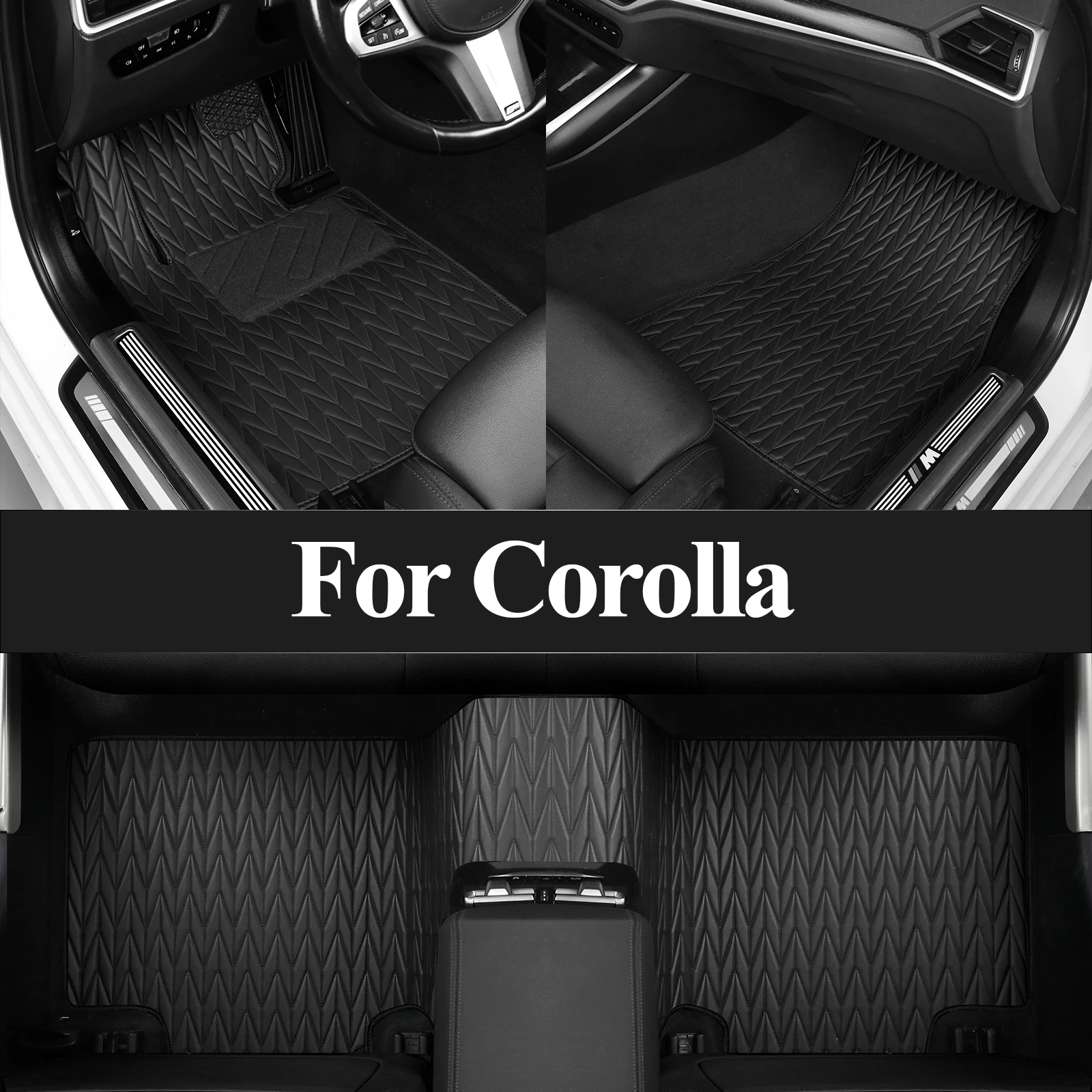 Custom Leather car floor mats wear-resistant for Toyota Corolla 2014 - 2023 Waterproof Non-slip Protector Accessories parts