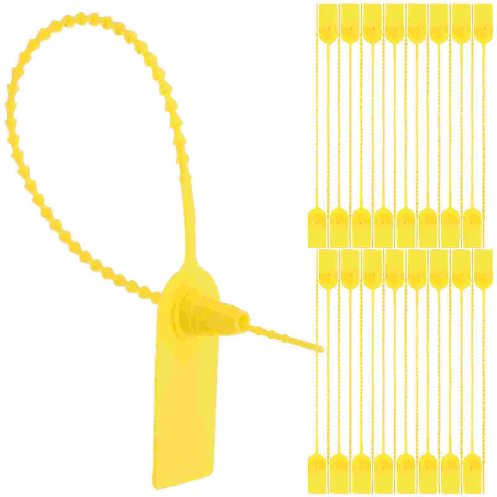 100 Pcs Labels Shipping Zip Ties Security Tags Signage Locks Seal Yellow Tamper Proof Seals