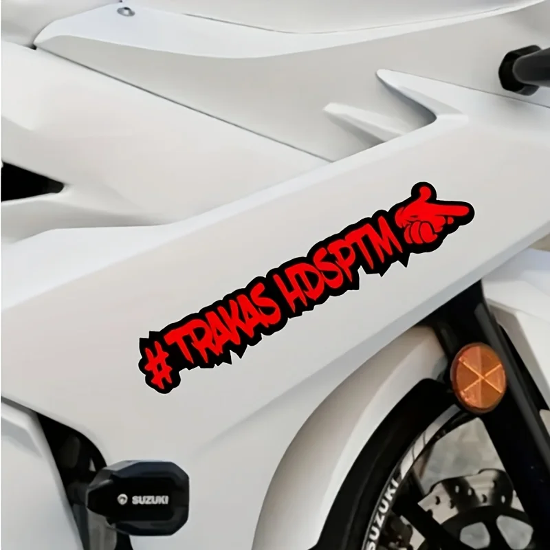 1 unidade holográfica " # Adesivo TRAKAS HDSPTM" para decoração de estilo de motocicleta de carro estilo de rua - acessório de decalque temático