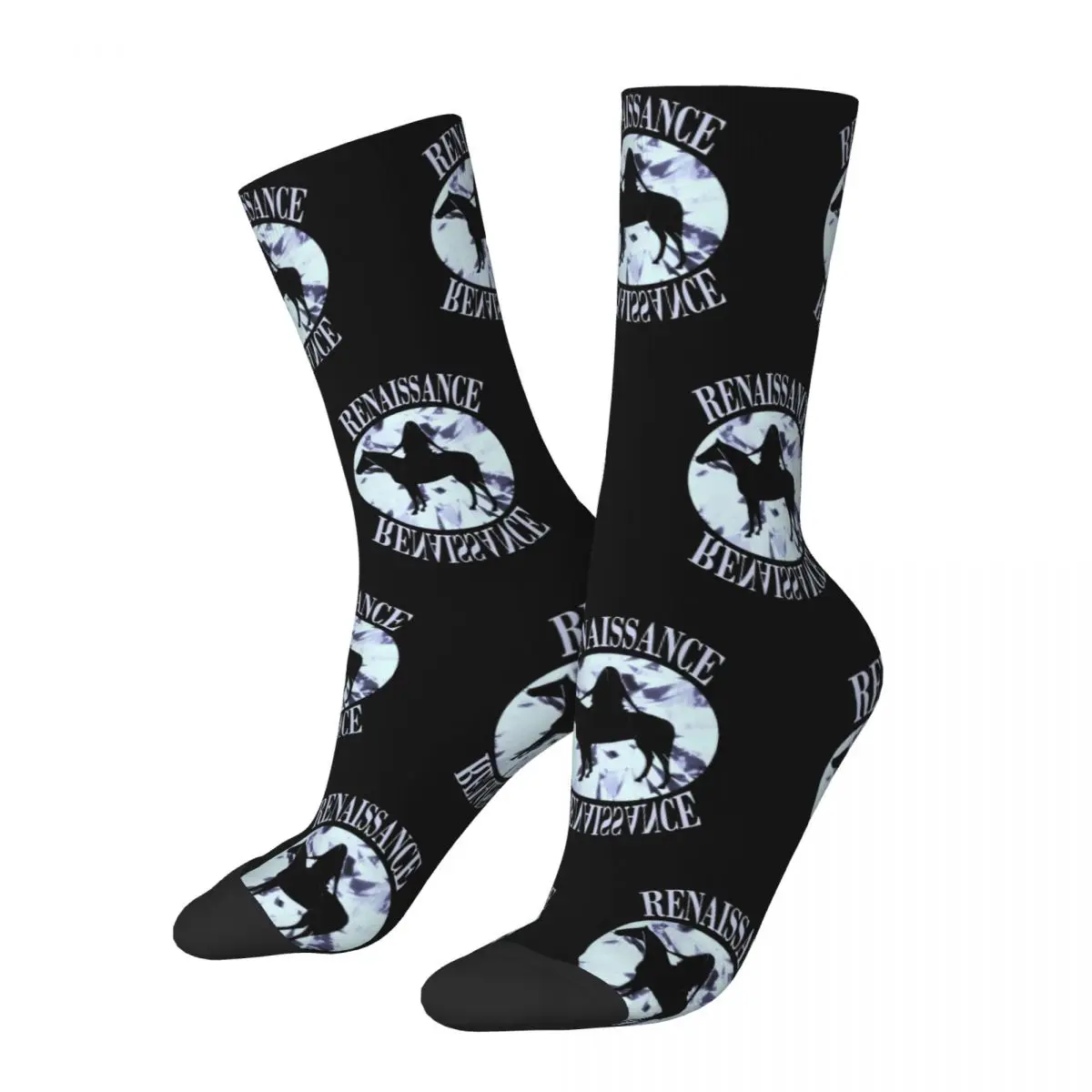 Autumn Winter Retro Unisex Renaissance Beyonce Tour Socks Sweat Absorbing Soccer Socks