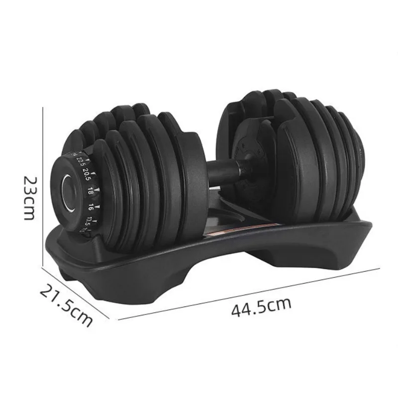 Set of 2 Quick-adjust Dumbbells 24 kg Each for Fitness Enthusiasts