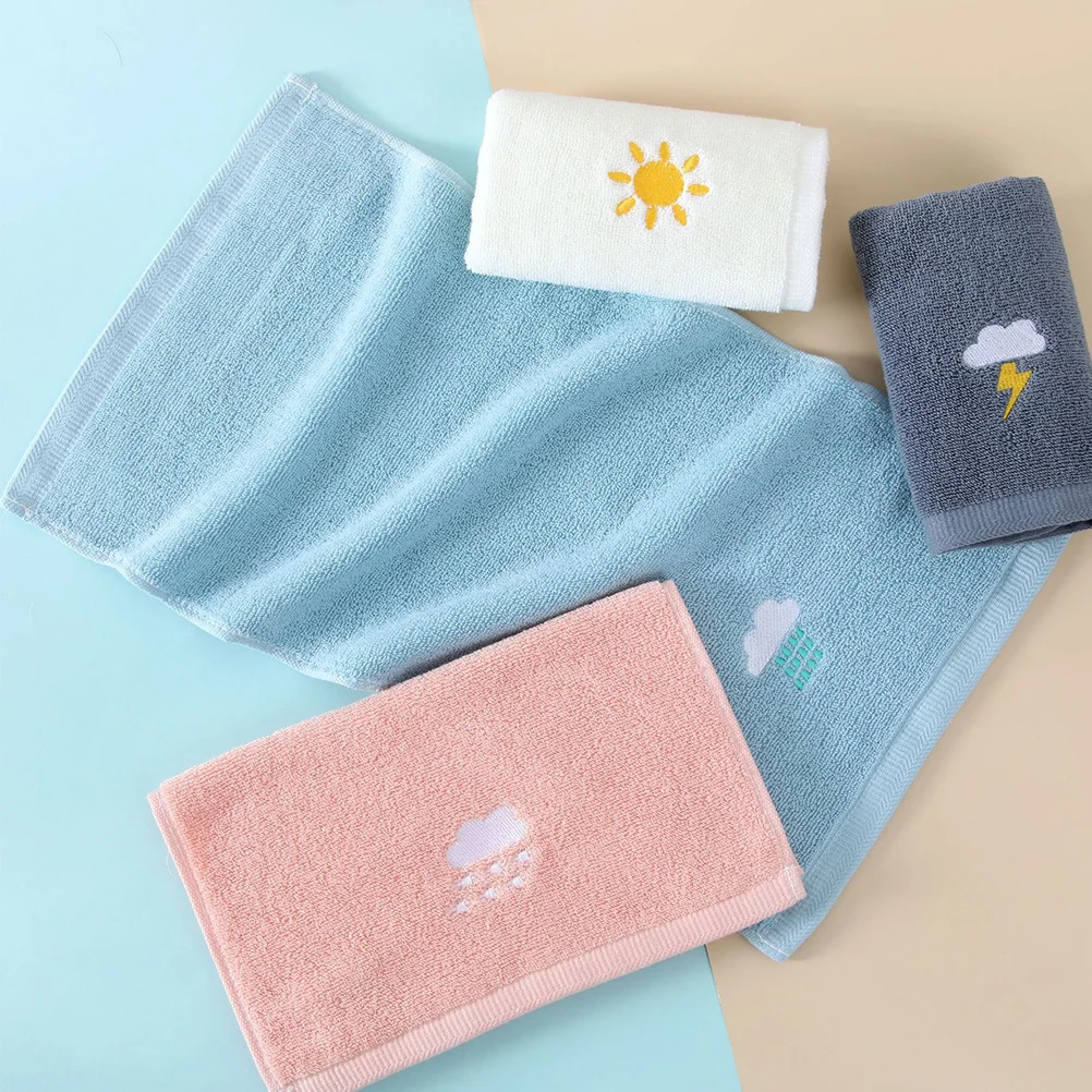 3 pçs panos de rosto das crianças de fibra de bambu macio toalhas de rosto do bebê dos desenhos animados frutas bordado toalhas de mão recém-nascidos absorvente bebê burp