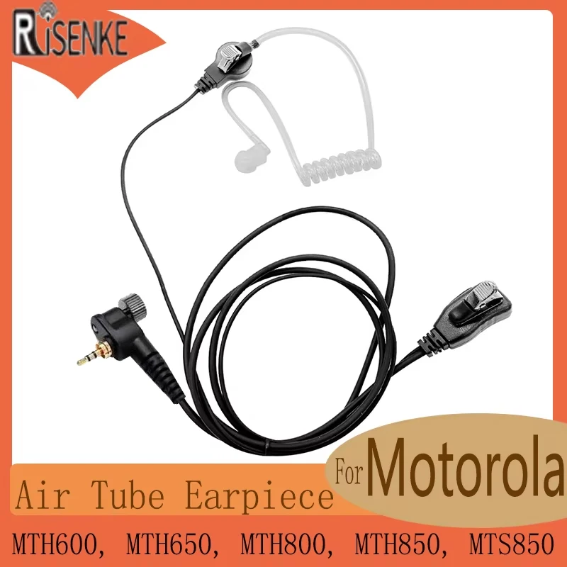RISENKE Air Tube Earpiece Headset Compatible with Motorola MTH600, MTH650, MTH800, MTH850, MTS850 Radio