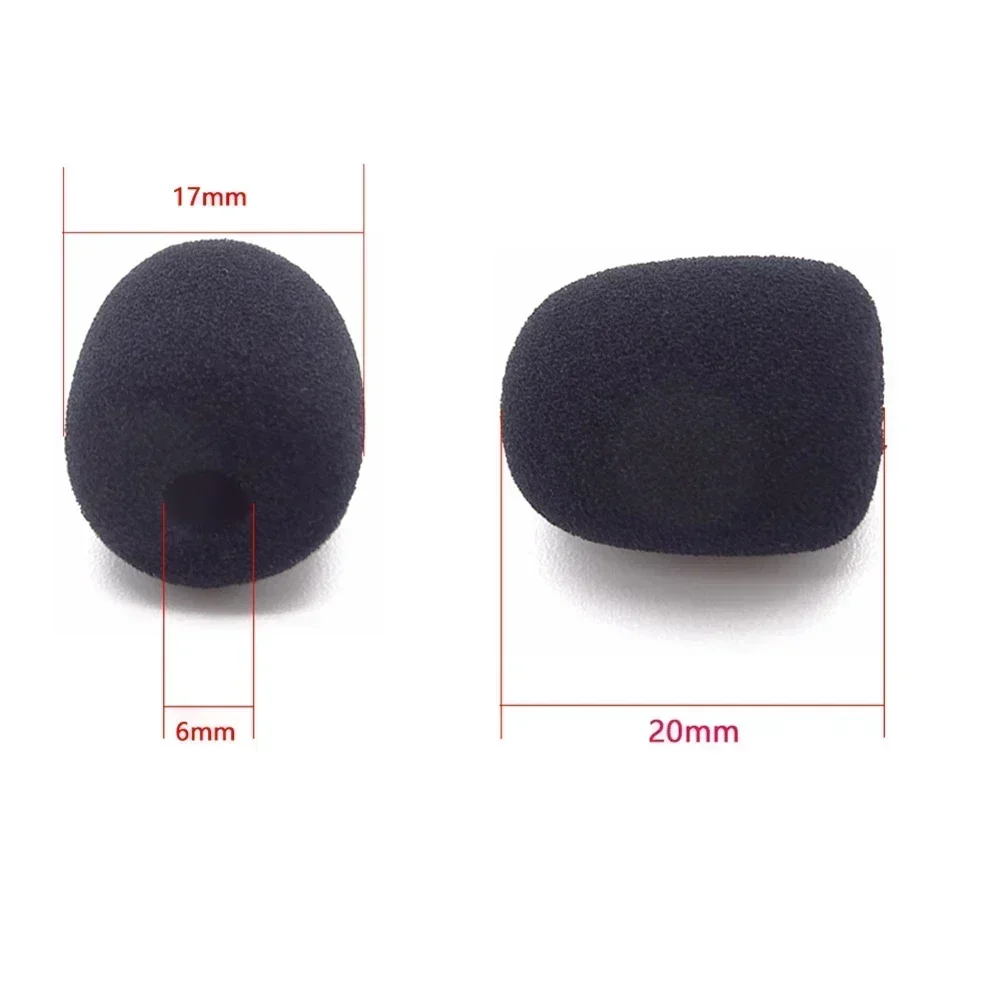 10pcs 6mm Mini Headset Microphone Cover Sponge Foam Windscreen Replacement Lavalier Gooseneck Conference Mic Cover