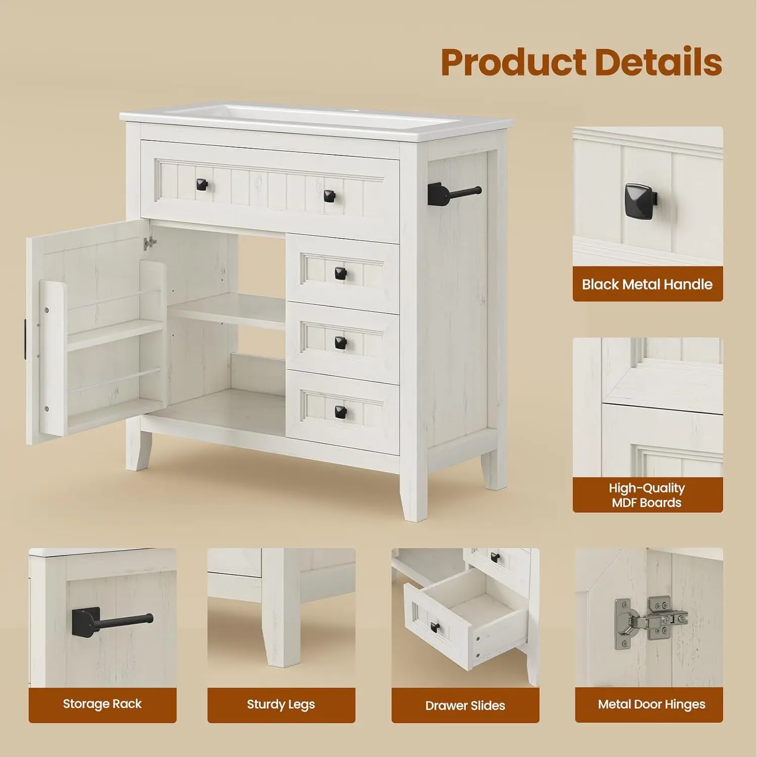 Vanity with Side Shelf 4