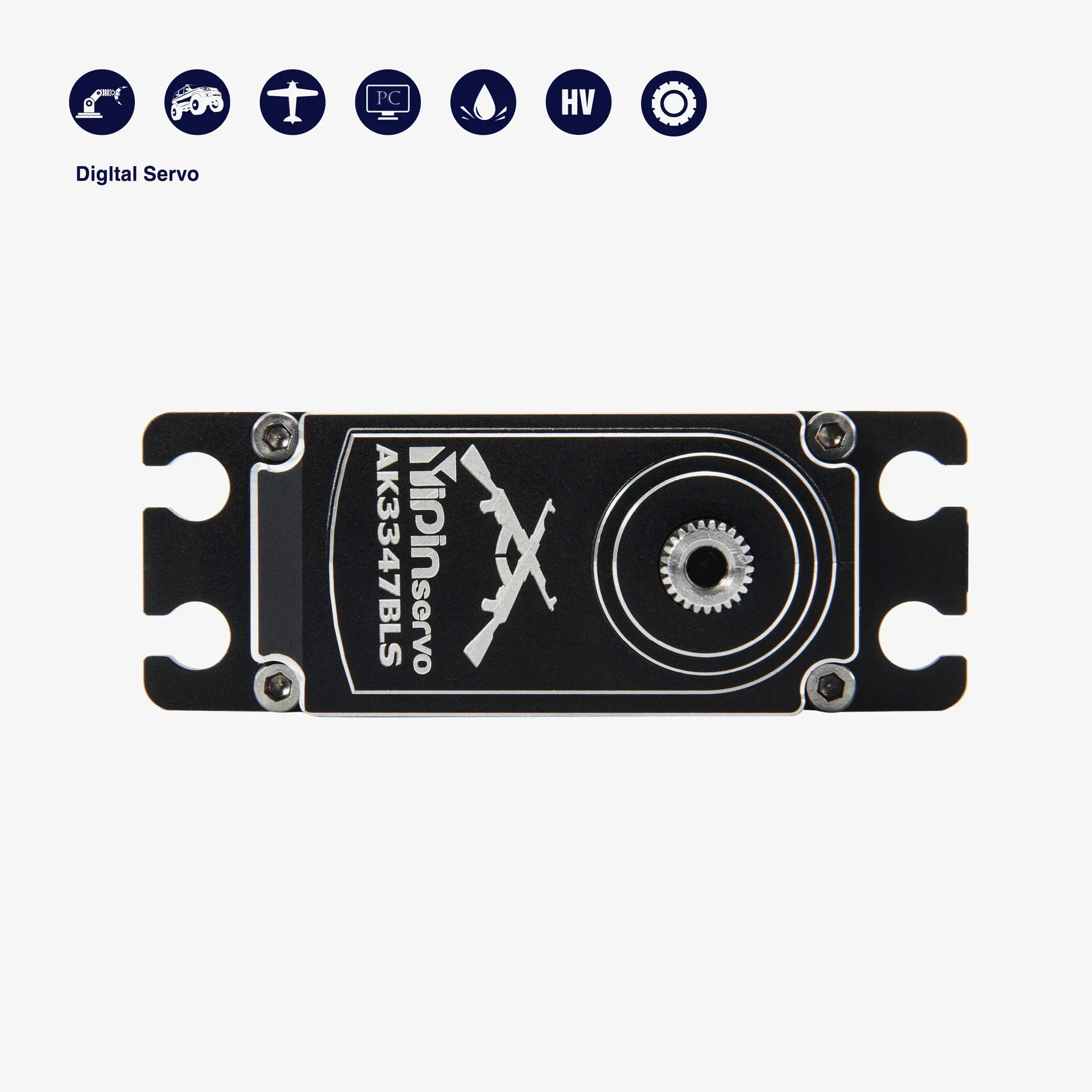 Moteur à Engrenages en Métal pour Tout le Corps, Servo Haute Vitesse, Sans Balais, à Induction Magnétique, Étanche, pour Modèle d'Avion, Camion, Voiture, Robot RC, AK47KG