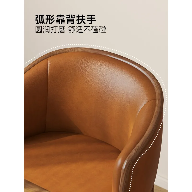 Cadeira de jantar de madeira maciça escritório casa moderno simples restaurante cadeira traseira cadeira de lazer cor nogueira preta