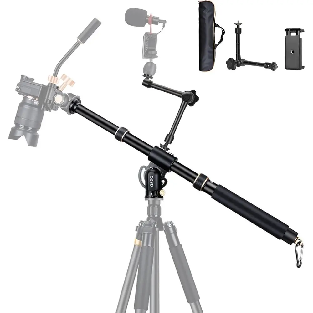 

41 Adjustable Tripod Arm with 360° Rotation, Supports 33lbs, 1/4 and 3/8 Screws, Multi-Angle Photography