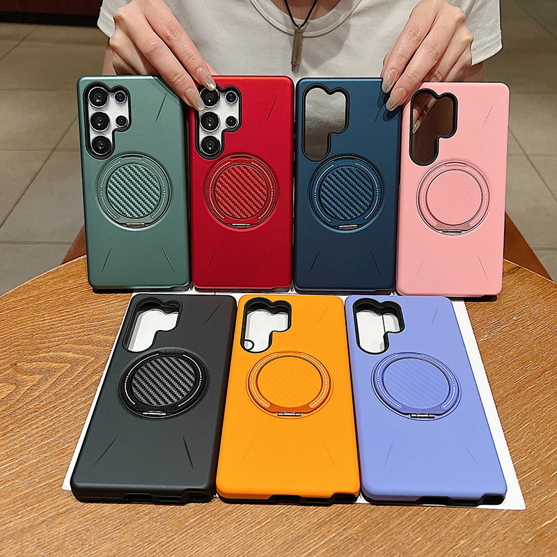 360° Magnetic Bracket Case For Samsung Galaxy S26 S25 S24 S23 S22 Ultra Plus S25 FE S24FE S25 Edge For Magsafe Shockproo Cover
