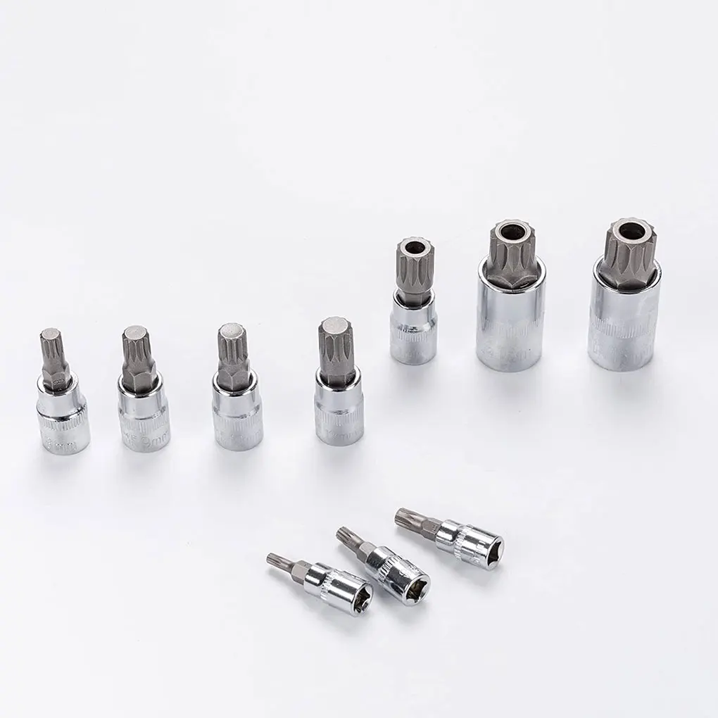 

Metal 1/4 -3/8-1/2 Drive Star To-rx Plus Bit Socket Set Socket Set Socket Set Tamper Versatile