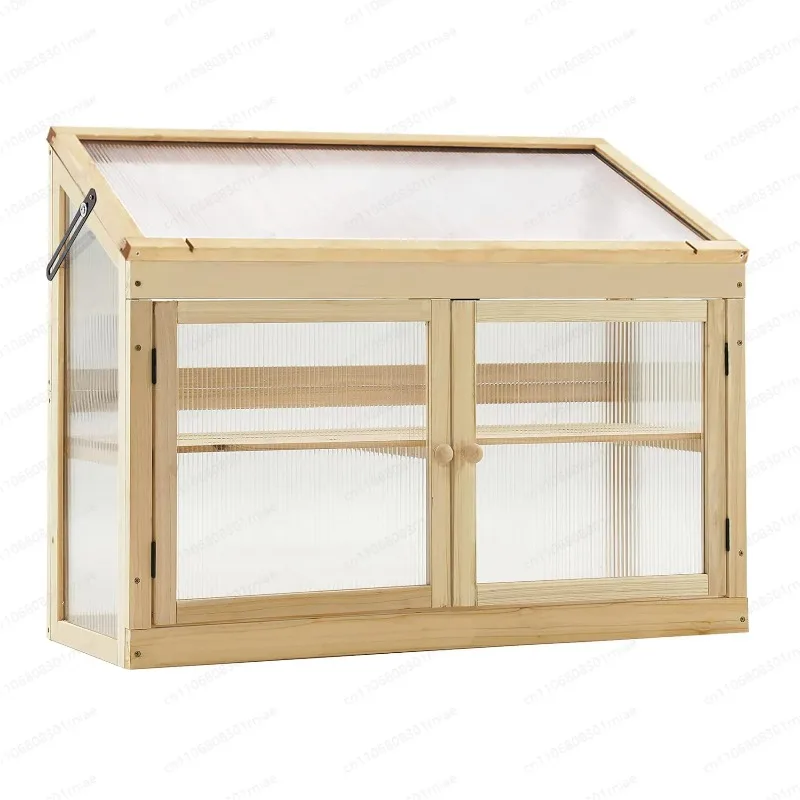 

Деревянная теплица для растений, цветочный горшок, небольшая теплица из массива дерева