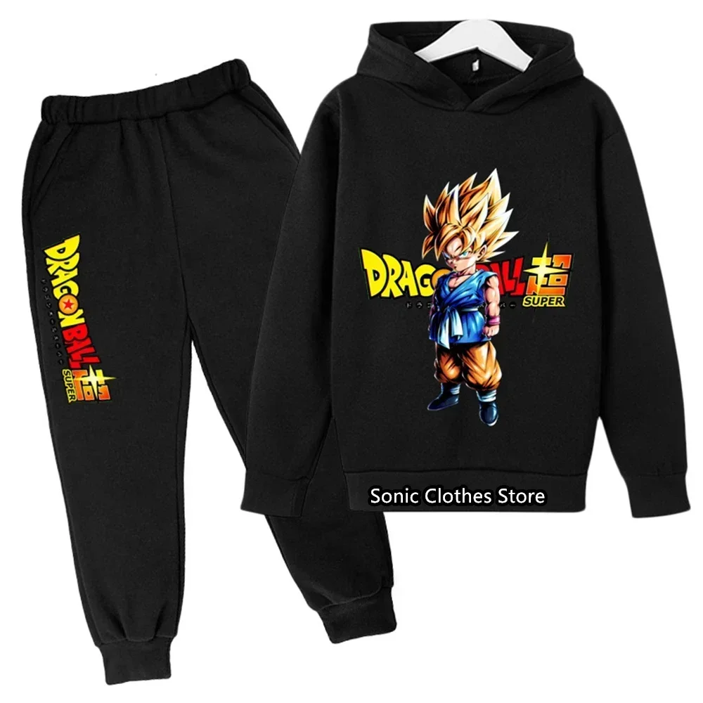 

Dragon Ball Z Spring Boys 2pcs Baby Boys Girls Clothes Hoodie + Pants Kids Sport stitch Suit Goku Sweatshirts Sport Hoodie Set