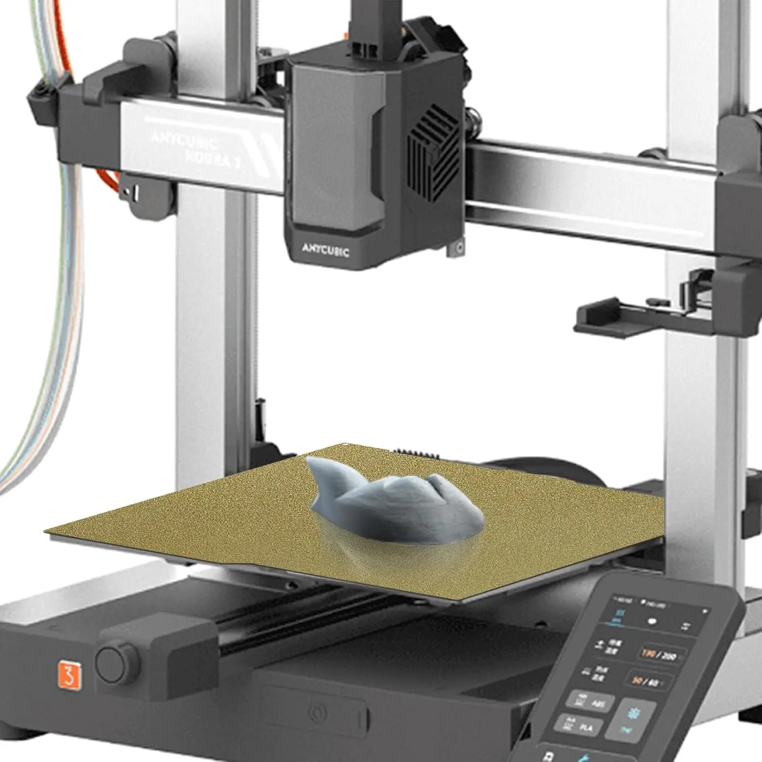 Kobra 3 Druckplatte PEI-Blatt 256x268mm Doppelseitig Strukturiert Flexibler Federstahl Einfache Modellentfernung für Anycubic Kobra 3 V2 – Detail 3