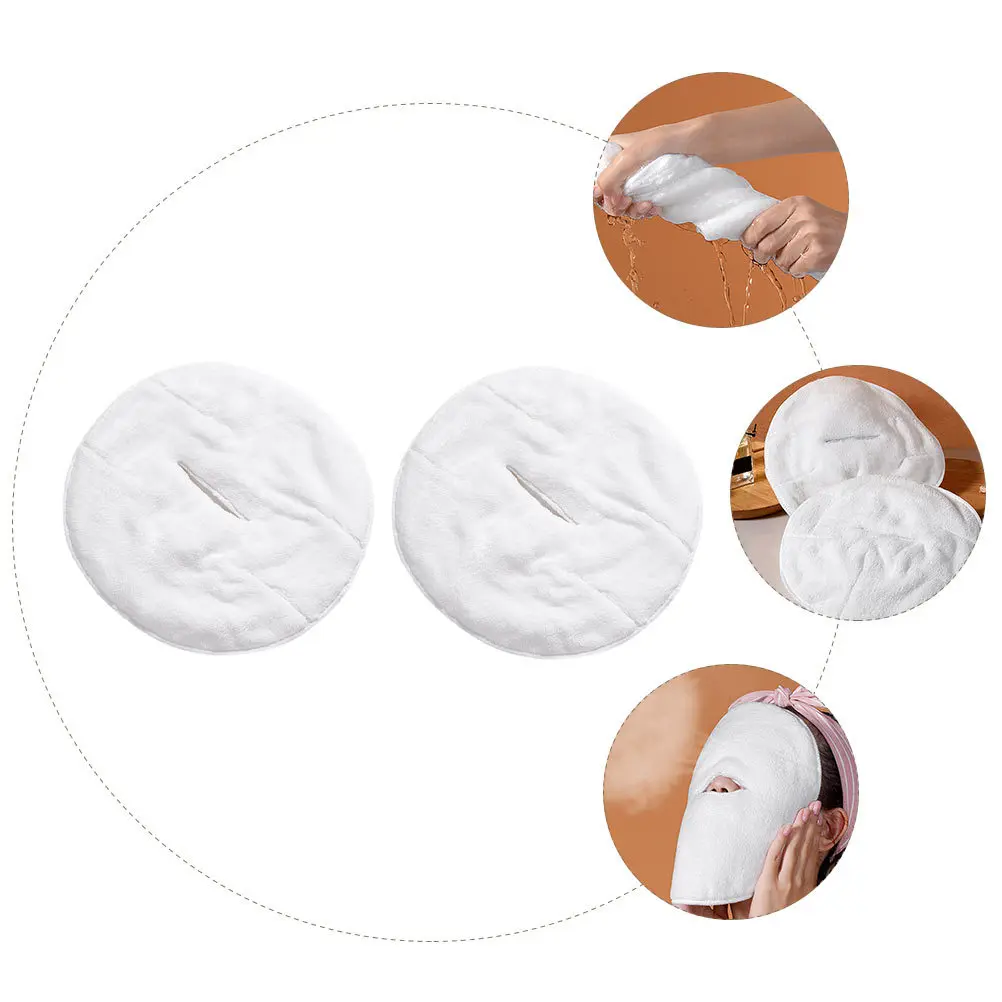 Mascarilla Facial de lana Coral para terapia de compresión fría y caliente, toalla para el cuidado Facial, herramienta de belleza para la piel, blanqueamiento hidratante, 2 uds.