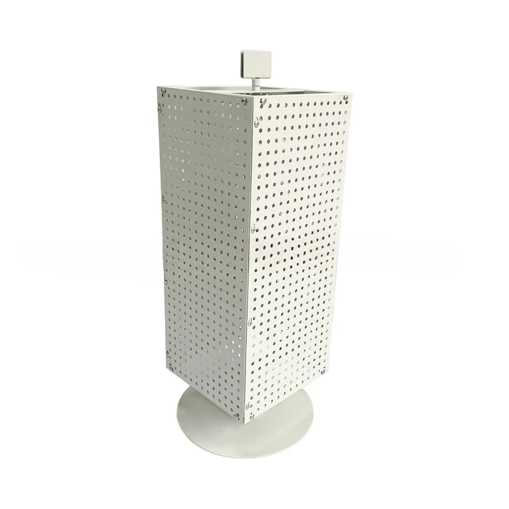 Four-sided Rotating Perforated Board Display Refrigerator Magnet Sticker, Jewelry Key, Small Shelf Storage Rack