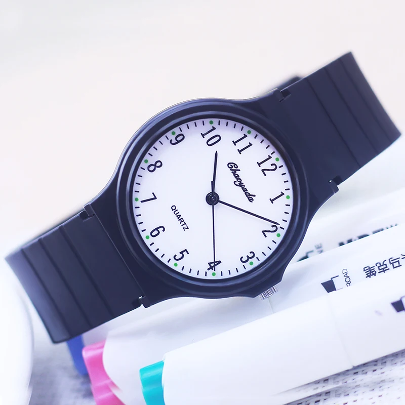 Relojes de cuarzo ultrafinos para niños, mujeres y hombres, relojes digitales claros informales simples para estudiantes, regalos de moda, marca