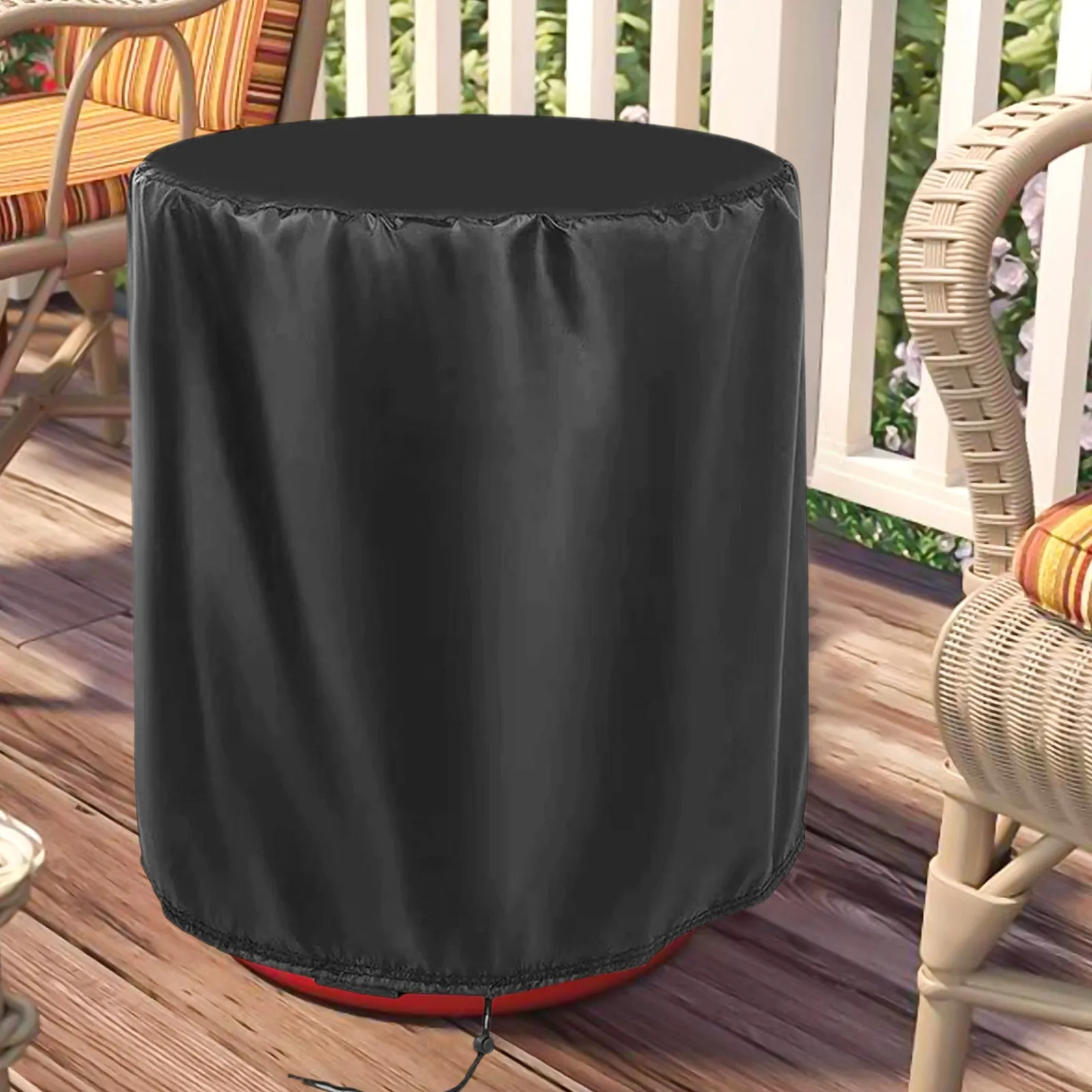 Waterproof Cover For Cool Bar Outdoor Patio Furniture Bathtub Side Table Round Beer Fridge Dust-proof Cover Household Spare Part