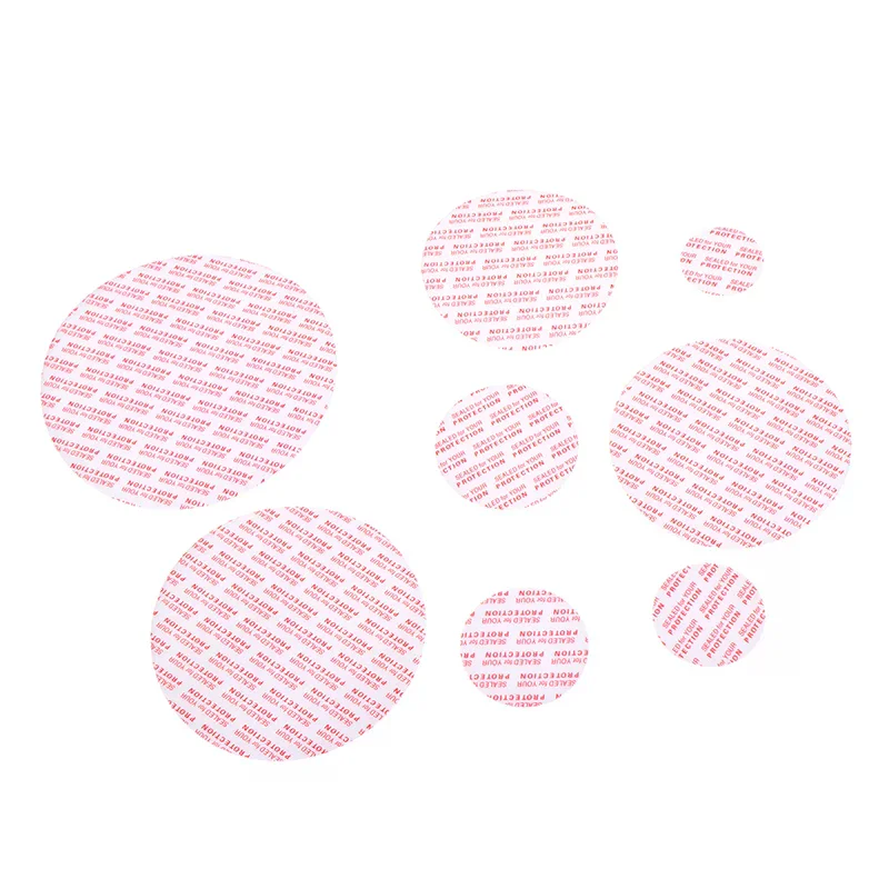 

100Pcs 0MM-82MM Self Adhesive Pressure Sensitive Press Seal Cap Liners Jar Bottle Foam Safety Tamper Sealers Plate Gaskets