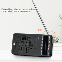 Portable Mini Radio FM/AM Digital Tuning Radio Receiver FM 87-108MHz MP3 Music Player Pocket Radios for AA batteries