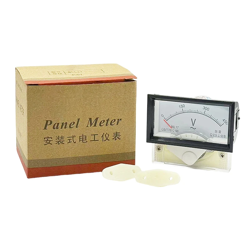

85L17 high-precision AC voltmeter 0-10V/30V/50V/100V/150V/250V/300V/450V/500V/750V AC analog pointer meter head 70 * 40mm