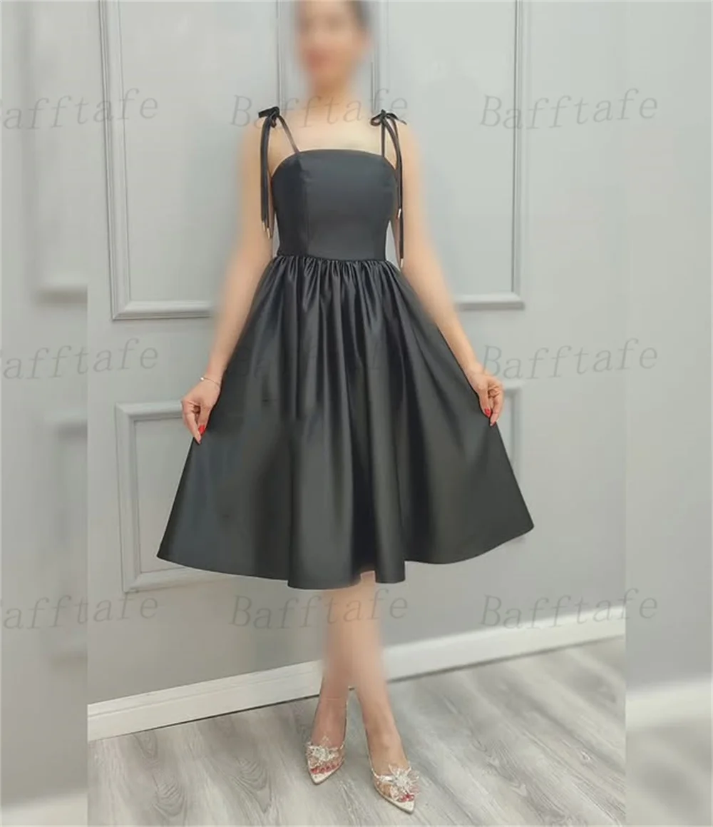 Bafftafe uma linha na altura do joelho curto formal vestidos de noite alças personalizadas rendas até voltar vestido de cocktail feminino vestidos de baile