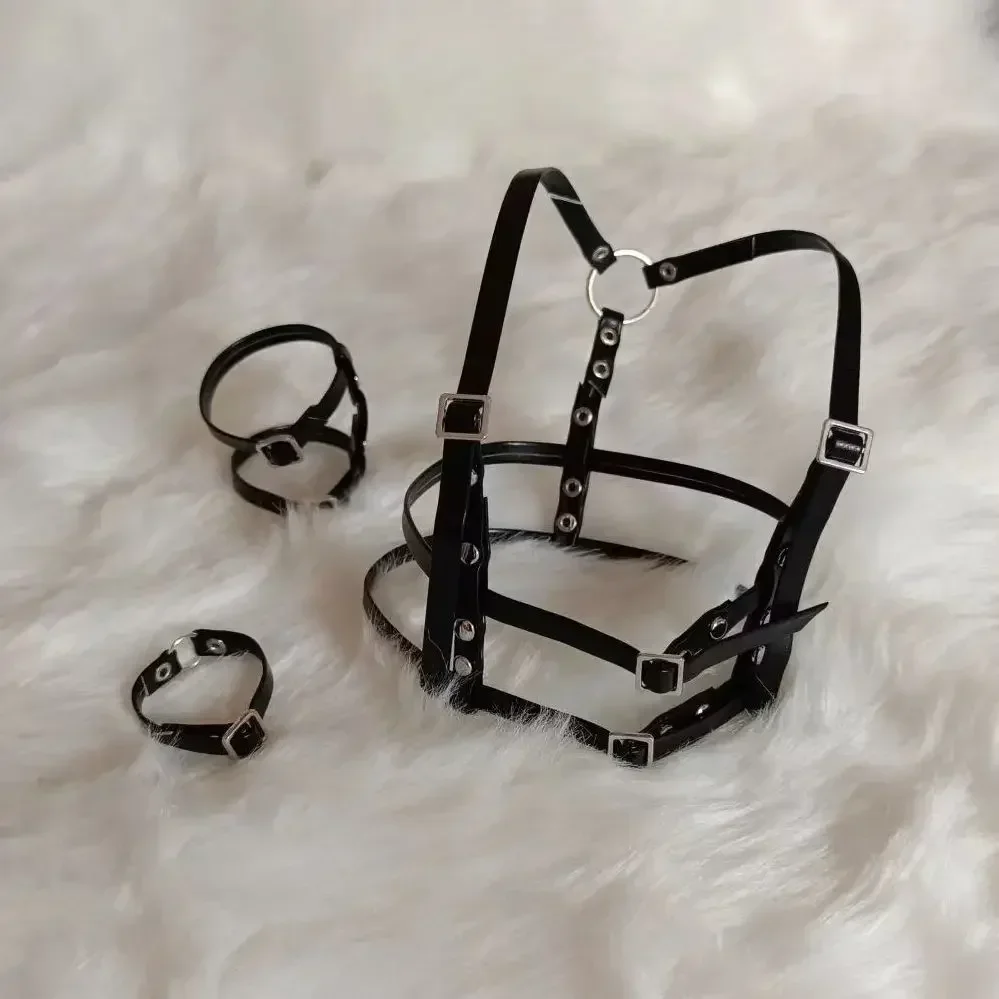 

1/6 1/5 1/4 1/3 Doll Accessories for Bjd Doll Leather Strap Belt Neck Chain Collar Leg Loop Diy Girl Toys Dress Up Gift, No Doll